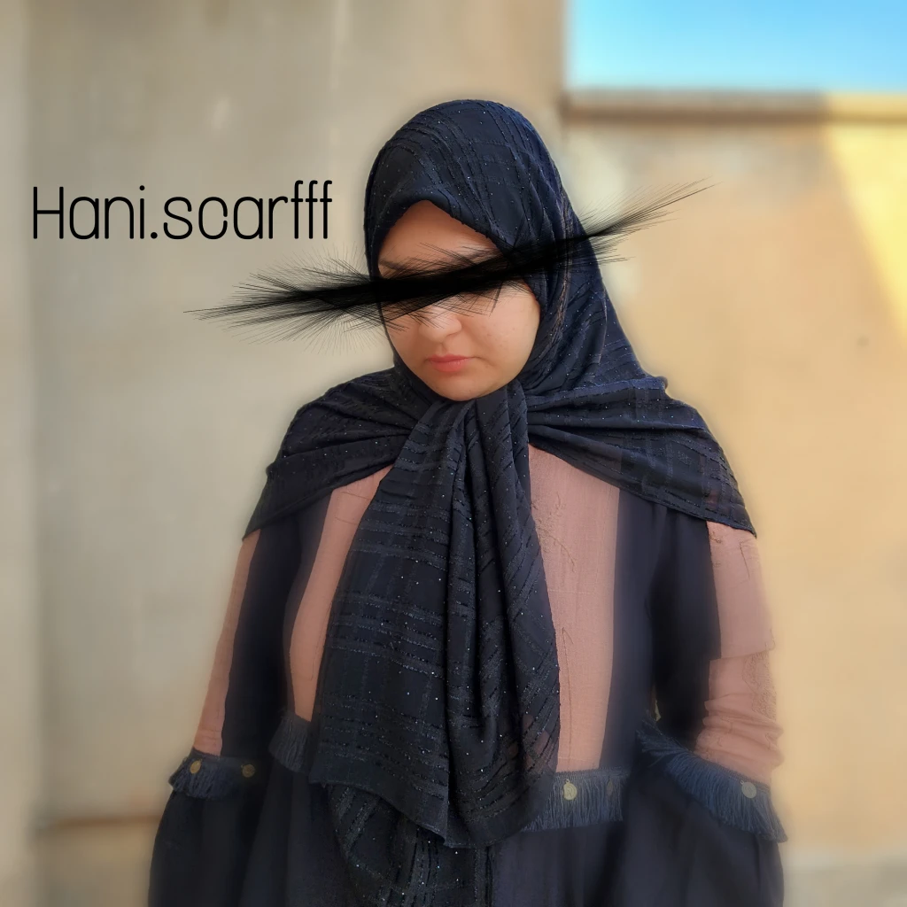 روسری حریر نگین دار