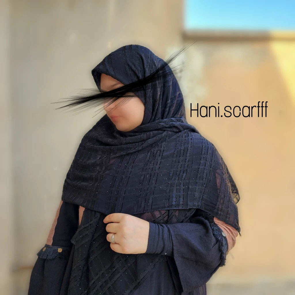 روسری حریر نگین دار