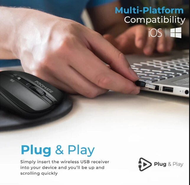 ماوس بی سیم پرومیت مدل CONTOUR