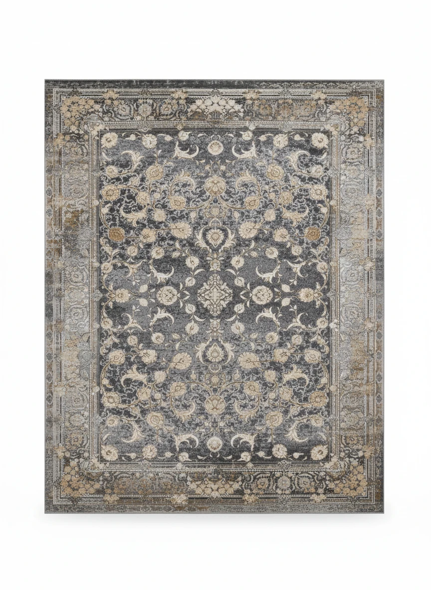 فرش ماشینی ۱۲۰۰ شانه طرح آنتیک و کلاسیک