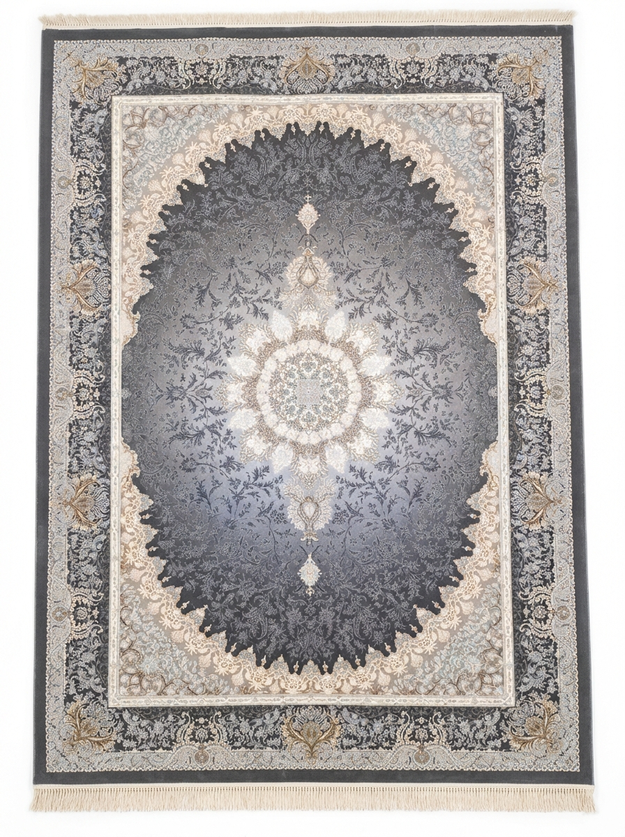 فرش ماشینی ۱۲۰۰ شانه طرح لوکس و مدرن (مدار بیضی)