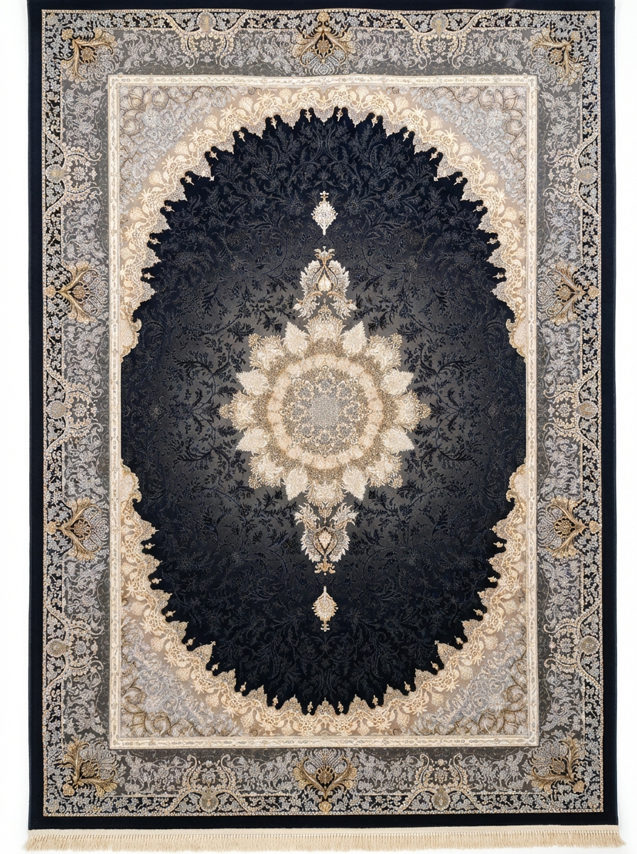 فرش ماشینی ۱۲۰۰ شانه تراکم ۳۶۰۰ طرح کلاسیک و باشکوه