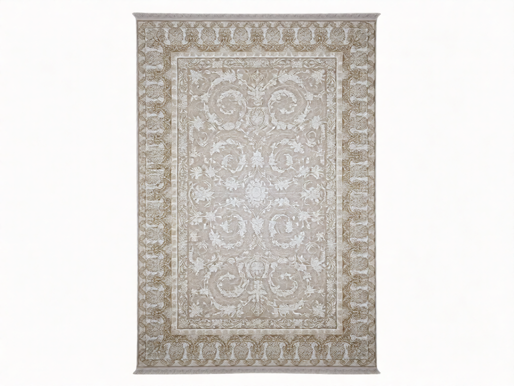 فرش ماشینی ۱۲۰۰ شانه طرح لچک و ترنج کلاسیک