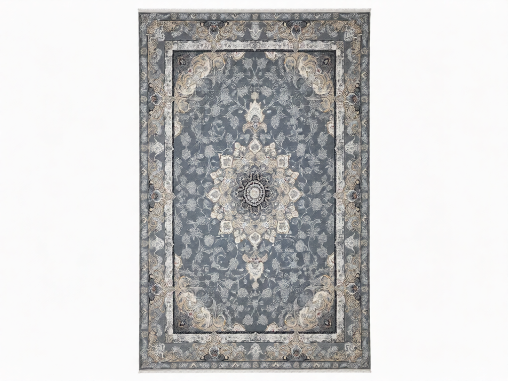 فرش ماشینی کلاسیک 1200 شانه – سری خاکستری