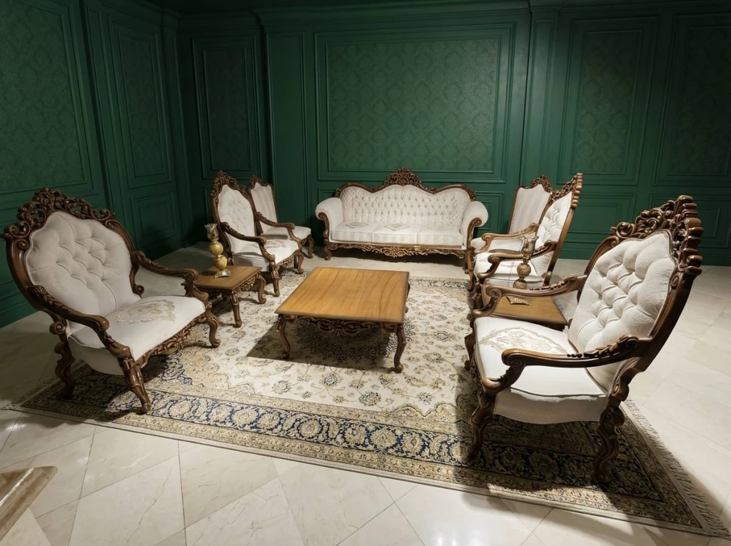 مبل استیل هنری نه نفره مدل دورهمی ویلگا