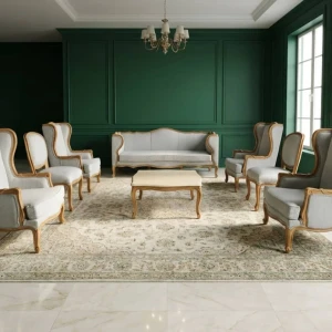 مبل 9 نفره استیل کویین فرانسوی